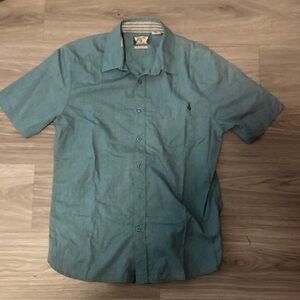 Volcom Blue Casual Button Down Shirt